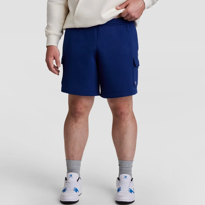 8" fleece-cargoshortsit, C Logo