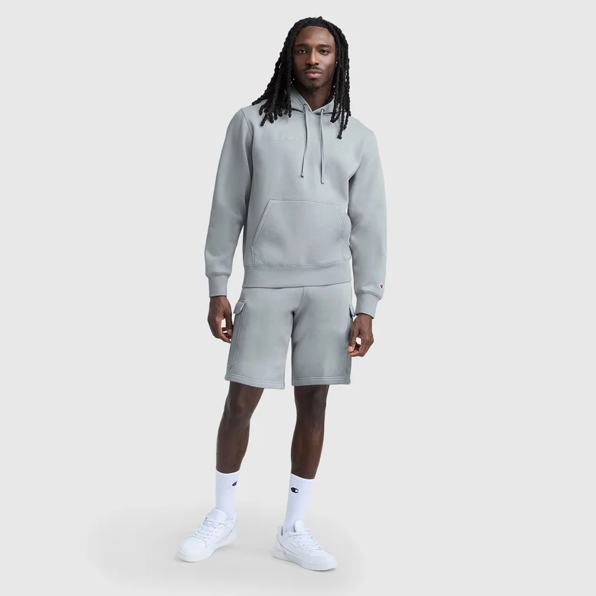 8" fleece-cargoshortsit, C Logo