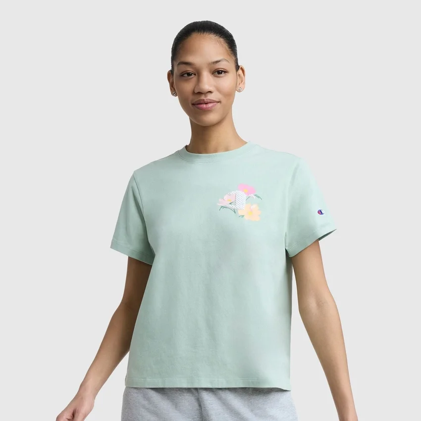 Floral Mesh "C" Graphic T-paidat, C Logo