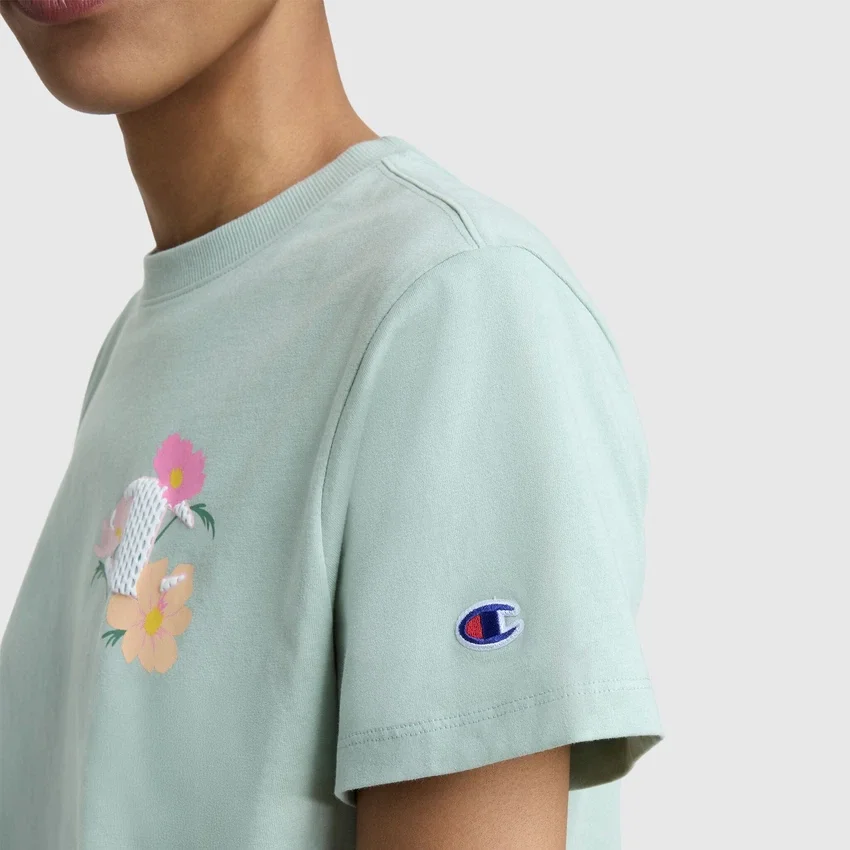 Floral Mesh "C" Graphic T-paidat, C Logo