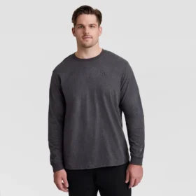 Klassinen pitkähihainen T-paita, brodeerattu C Logo – Big & Tall