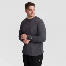 Klassinen pitkähihainen T-paita, brodeerattu C Logo – Big & Tall