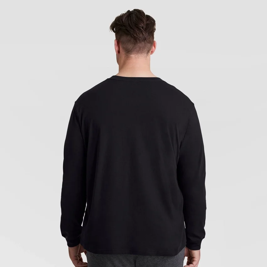 Klassinen pitkähihainen T-paita, brodeerattu C Logo – Big & Tall